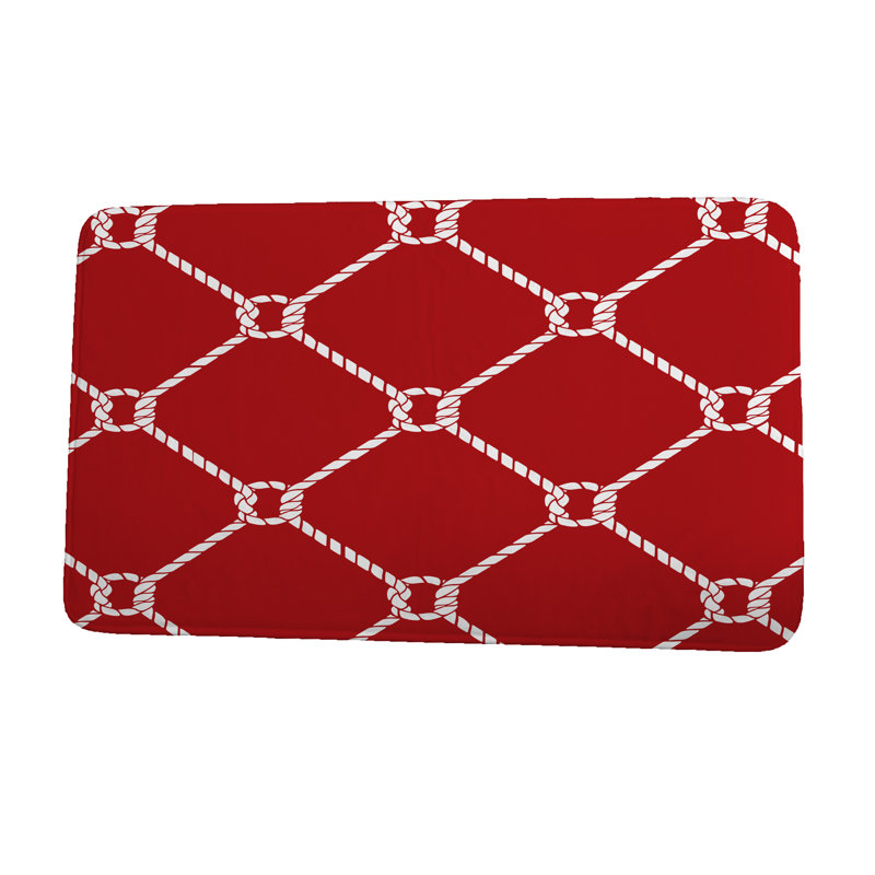 Tapis de bain Ahoy, l 17 po x L 24 po, rouge