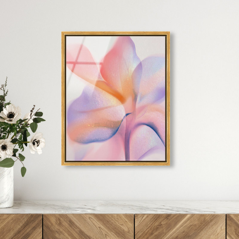 Watercolor Petals II High-Gloss Frameless Acrylic Glass Wall Art Abstract Print by Oliver Gal, Ready to Hang, 16 x 20