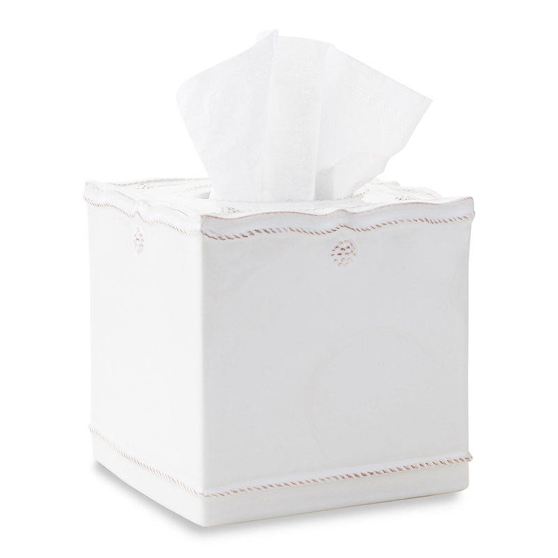 Berry & Thread Tissue Box Cover - Whitewash