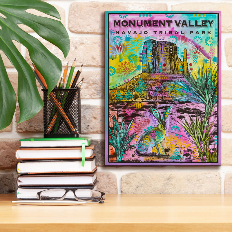 «Np Monument Valley» par Dean Russo, art mural sur toile, H 16 po x l 12 po
