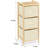 Natural Bamboo 3-Drawer Slim Storage Unit