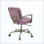 Chaise de bureau en cuir fleur-876347619
