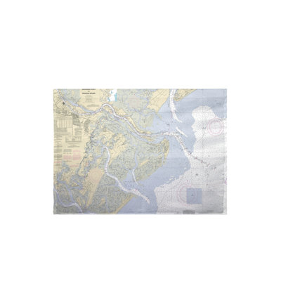 Nautical Map Double Sided Polyester Garden Flag