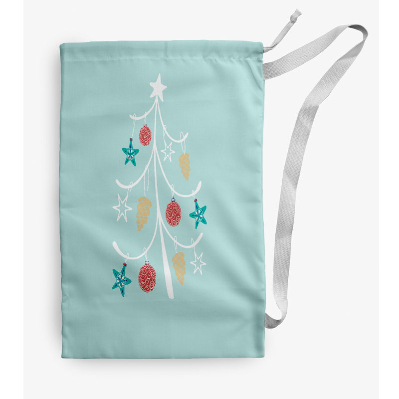 Fabric Laundry Bag with Handles, Medium (36" H x 28" W), Blue