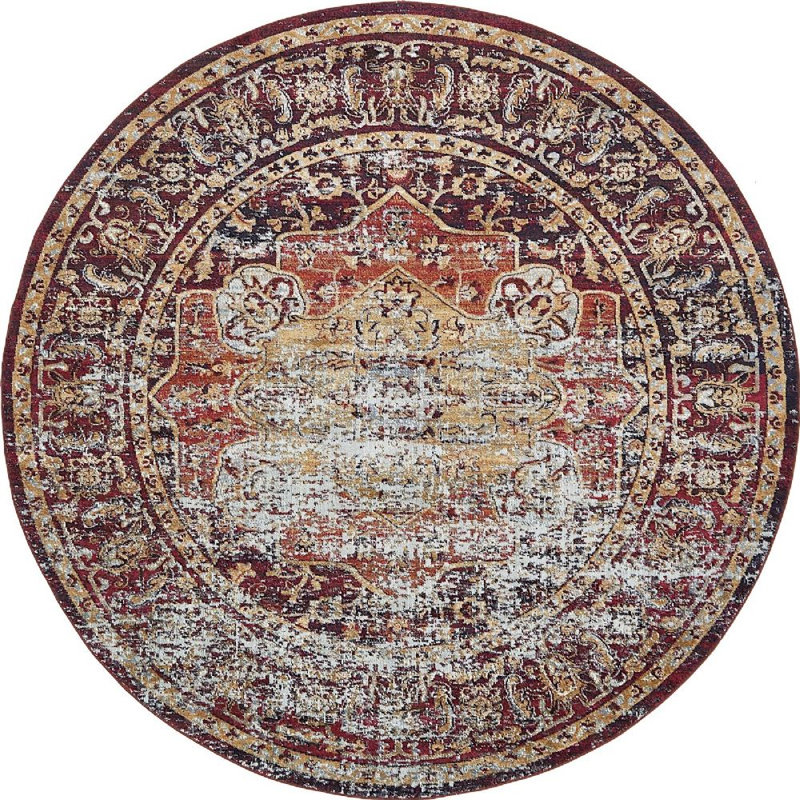 Bellona Ikat Indoor Rug, Round 5'