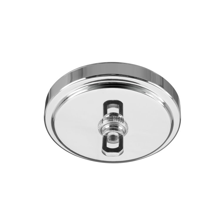 Aspen Creative 21507-31 Chrome Canopy Kit, 5-1/8"D with Collar Loop, 1" Center Hole