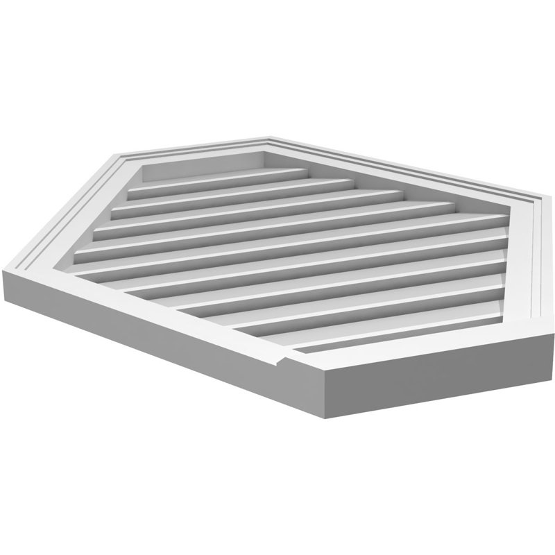 Évent horizontal fonctionnel à pignon en uréthane à surface horizontale Signature, H 32 po x l 28 po x P 2 po