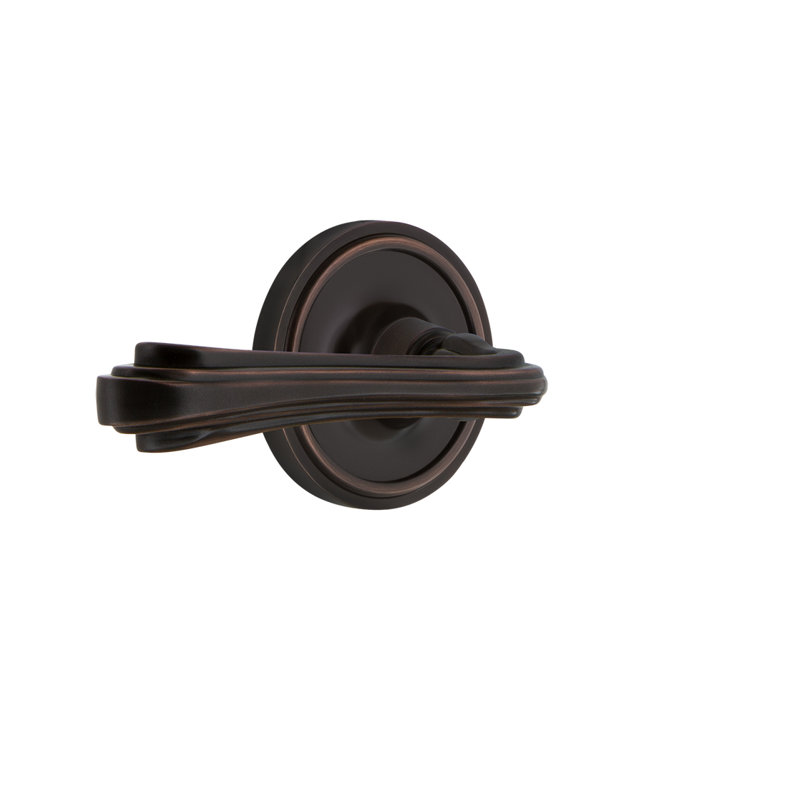 Classic Rosette Single Dummy with Fleur Lever, Right Handed, Unlacquered Brass