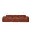Canapé 110 po sans tissu avec velours doux et capitonné, canapé modulaire modulaire, éponge haute densité 32D, conception antidérapante, fond ergonomique, aucun assemblage requis, pour le cinéma maison, rouge-brun-1460647625-1460647620