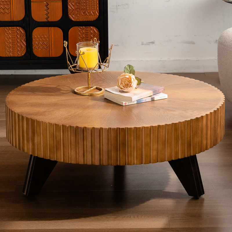 Table basse de 35,4 po - Plateau et structure en bois massif pour une utilisation à long terme