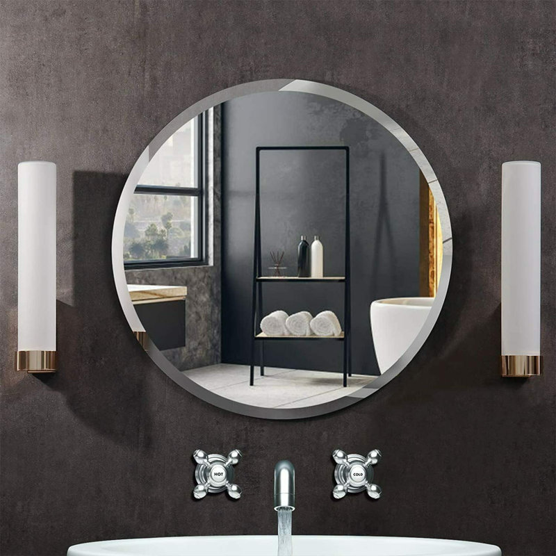 Jyquan Frameless Round Mirror, 50cm x 50cm