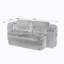 Canapé-lit convertible, canapé-lit à compression moderne en futon pliable, idéal pour le salon, la chambre à coucher et les appartements-1409683462