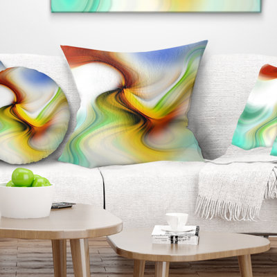 Rays of Speed Curved - Abstract Printed Pillow