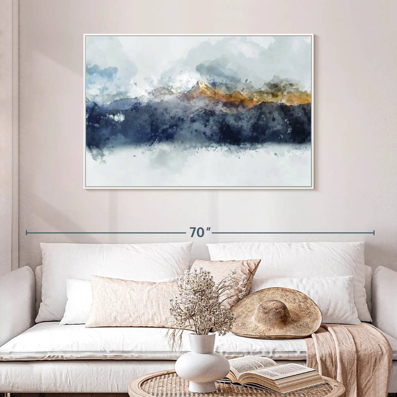 Bolan Mountain Range, Floating Frame White, 46" X 31"