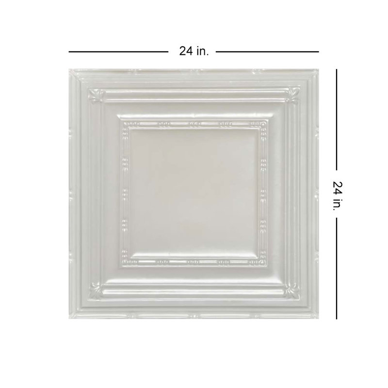 Tuile de plafond suspendue en étain 2 pi x 2 pi Eyelet, Coquille d'œuf