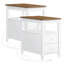 Ensemble de tables de bout 23,6 po de hauteur à 2 tiroirs avec rangement et prises intégrées