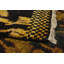 Tapis de bois one-of-kind-noué la 2010 shalimar noir/doré/bleu 5 pi 2 po x 8 pi en laine 2 po Céline