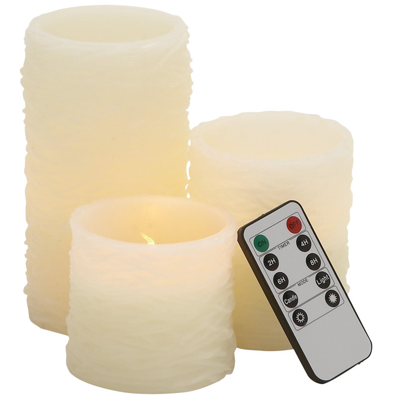 Ensemble de 3 bougies sans flamme parfumées à la vanille 3 pièces