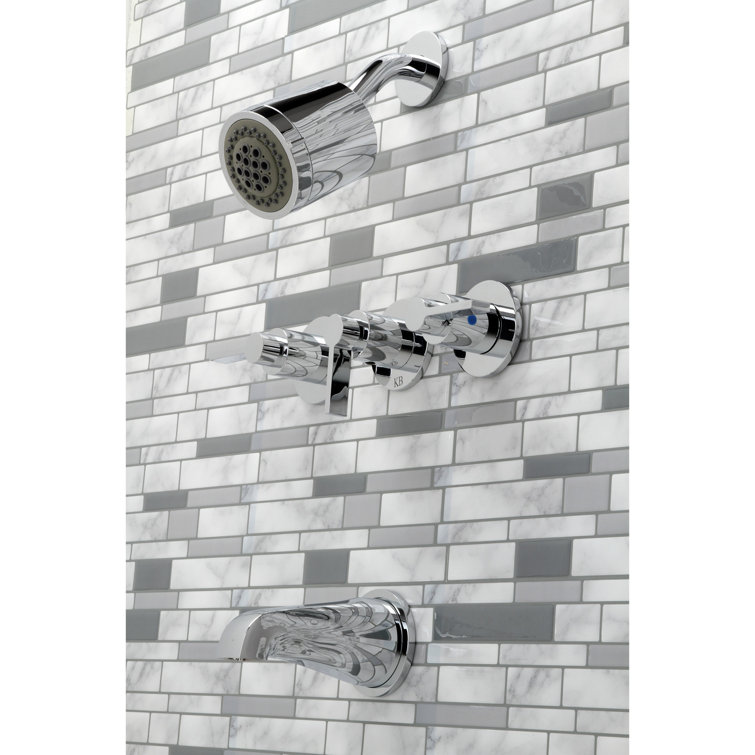 NuvoFusion Dual Function Volume Tub and Shower Faucet with with Rough-in Valve