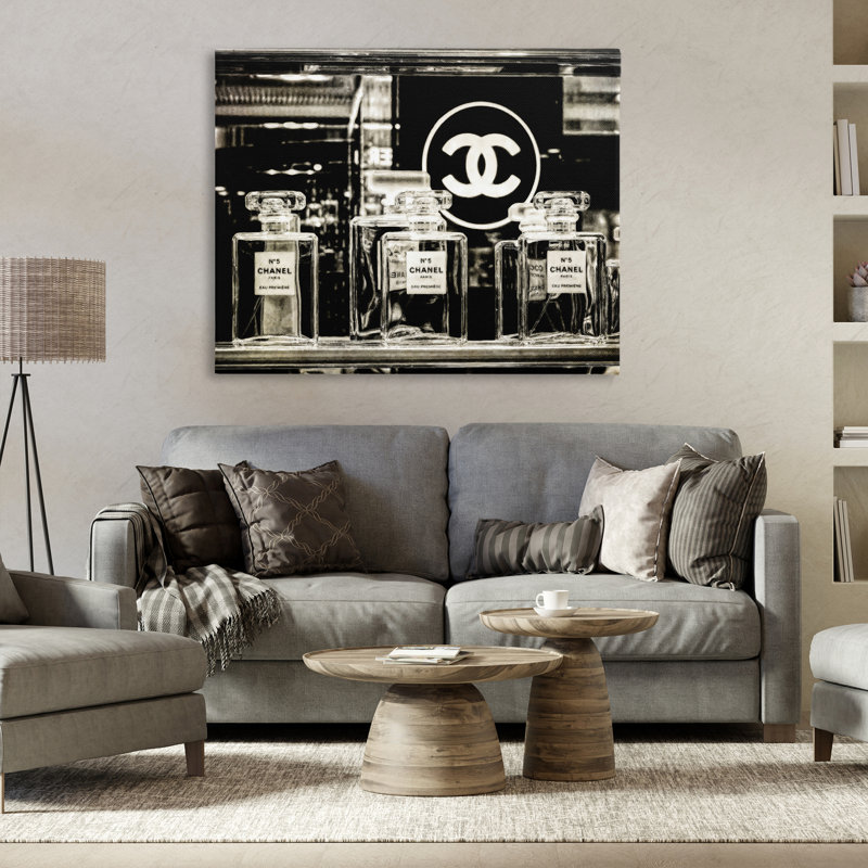 Monochromes de parfums, art mural sur toile par Graffi *ee Studios, H 36 po x l 48 po