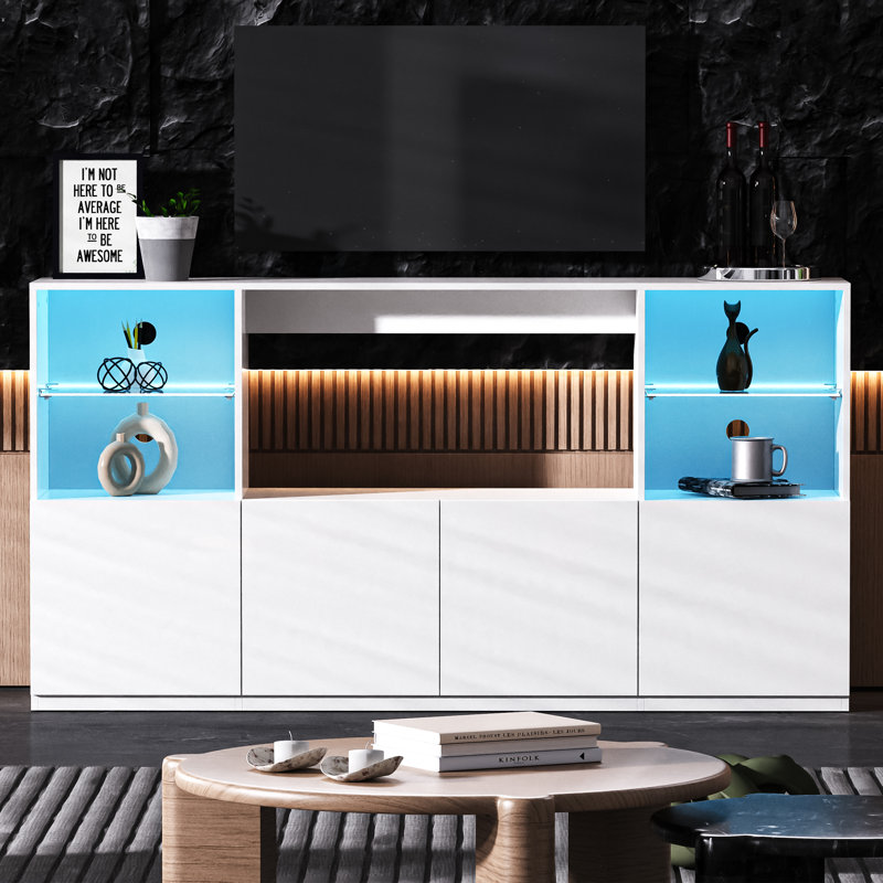 Gwinevere TV Stand For Tvs Up To 75", White