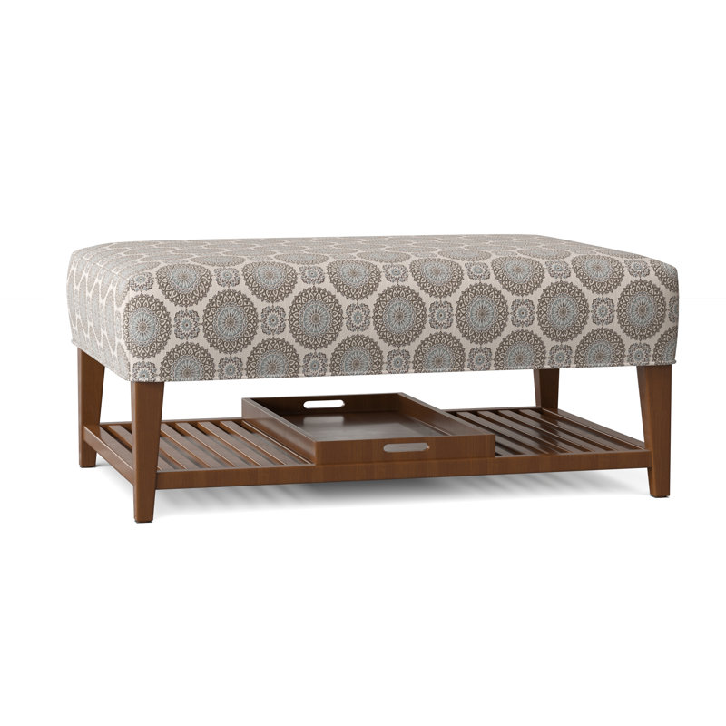 Carly Upholstered Ottoman, Pecan, Brianne 21