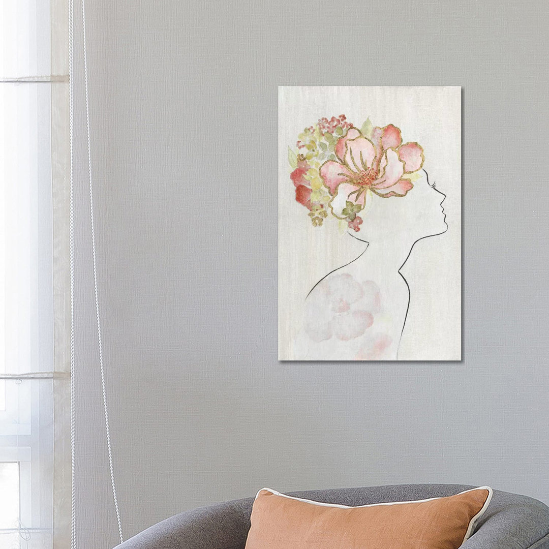 Fashion Floral Silhouette I von Tava Studios - Galerie-verpackte Leinwand Giclée