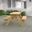 Jaqueline 6 - Person Wood Patio Dining Set with Rectangular Table