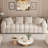 Modern Plush 4-Seater Sofa With Tufted Design And Extra Comfort Pillows