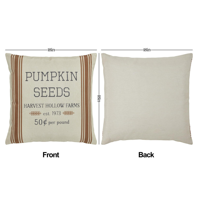 Ensemble de 2 housses de coussin Harvest Hollow 18 L x 18 W, Square 18"