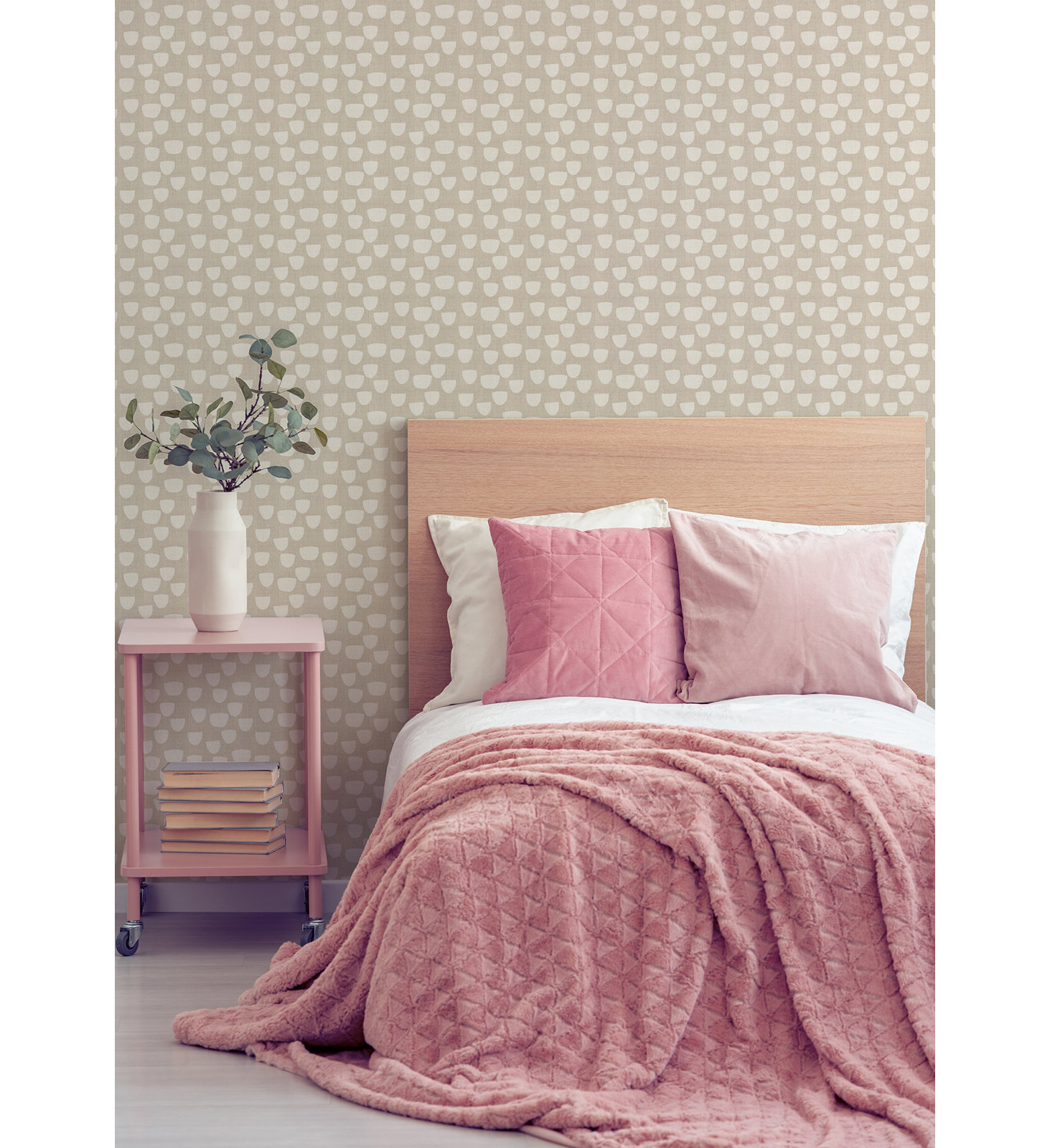 Paper Cups Self-Adhesive Wallpaper, Raw Linen, Faux Grasscloth, Non-pasted