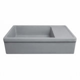 Fireclay Reversible Sink with Integral Drainboard and Decorative 2 ½" Lip on Both Sides