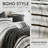Cozy 7-piece Polyester Bedding Set, Stripe Design For Modern Home