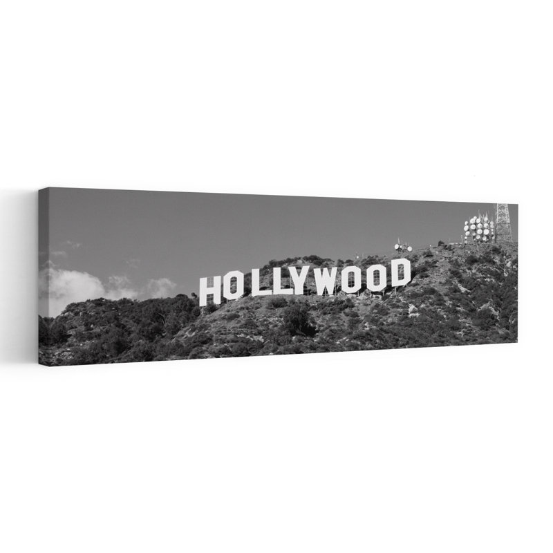 Hollywood Sign At Hollywood Hills Los Angeles California USA by Richard Sisk - Wrapped Canvas Panoramic Print
