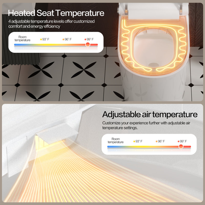 Toilette allongée et silencieuse Yulika Smart