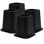 Heavy Duty Bed Risers - Furniture Risers 6 Inch Heavy Duty Risers for Sofa & Table - Plastic Riser - Bed Lifts Risers - 4 Risers Furniture - Stackable Bed Lifts Risers - Black