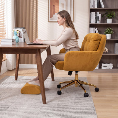 Fauteuil de bureau rembourré avec repose-pieds