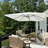 Rocshelle quare Right-left Tilt Cantilever Umbrella with Base and 360-degree Rotation-225910566-248276125