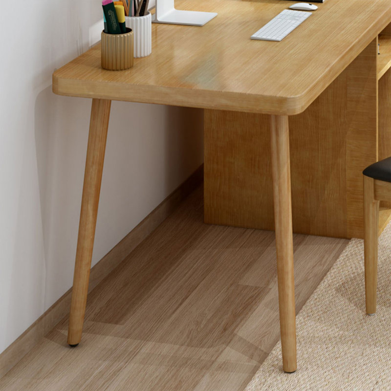 Bureau rectangulaire en bois massif Burlywood, H 29,53 po x l 70,87 po x P 23,62 po