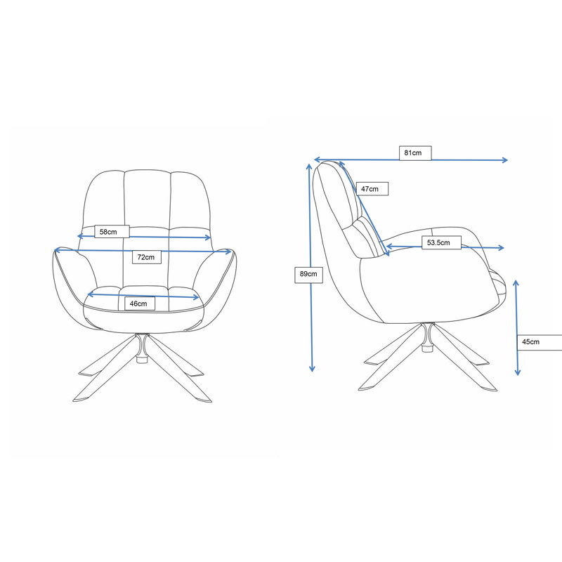 Glenfield Upholstered Swivel Armchair