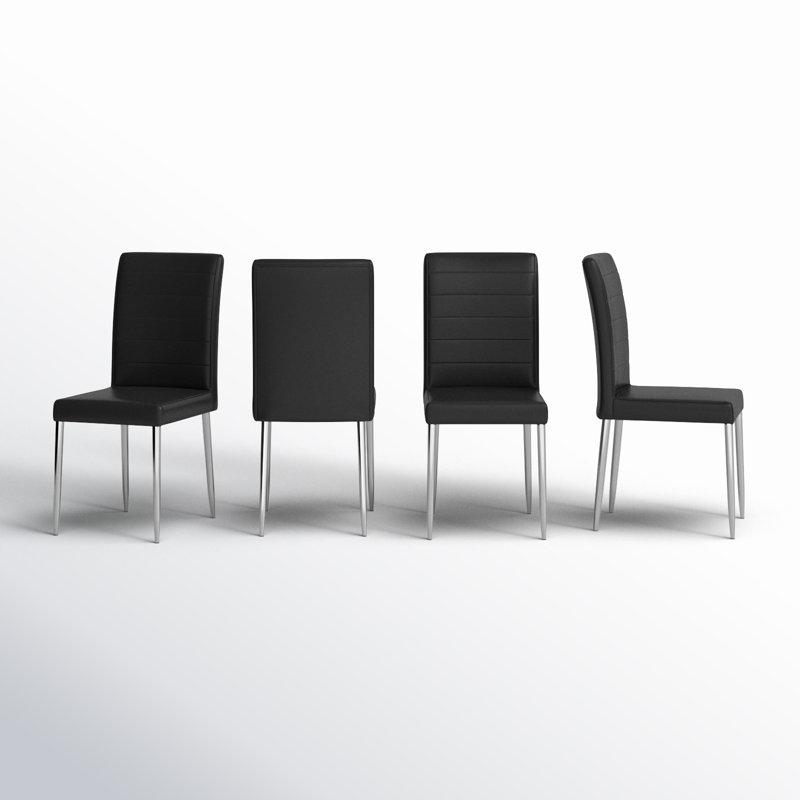 Asuka Upholstered Side Chair, Black