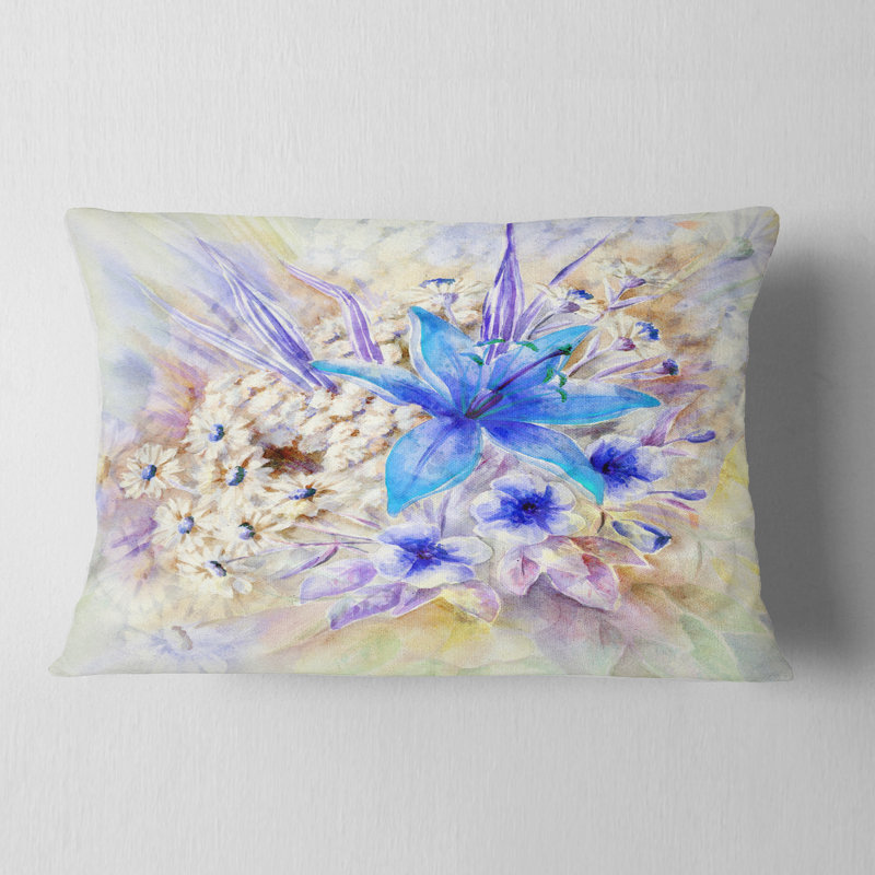 Coussin lombaire floral fleurs