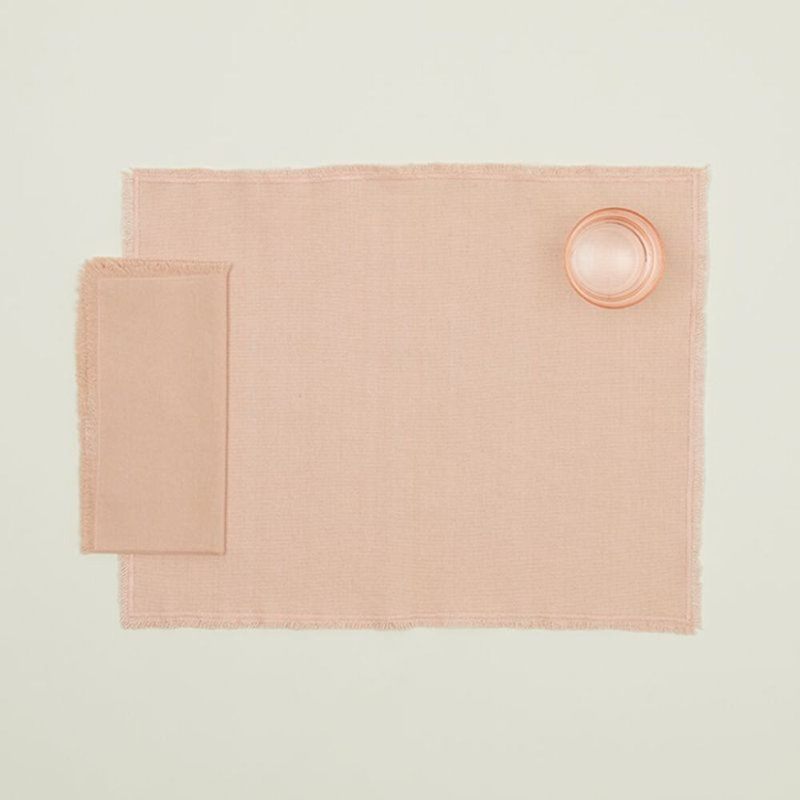Essential Cotton Placemat - Set Of 4, Blush