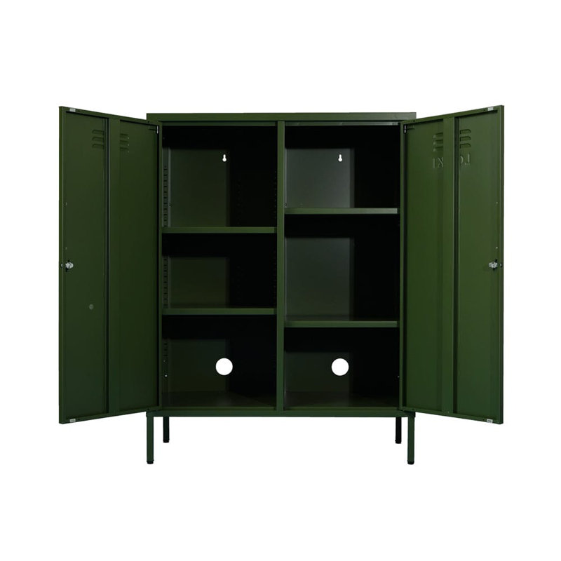Tamanna Steel 2 - Door Rectangle Accent Cabinet, Olive