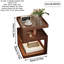 15.75cm W Solid Wood Bedside Table-339107450
