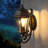 Modern Rustic Aluminum Outdoor Wall Lantern with Dusk to Dawn Sensor Waterproof Die-Cast Metal Light for Porch Garage Patio - Clear Glass E26 Base Included