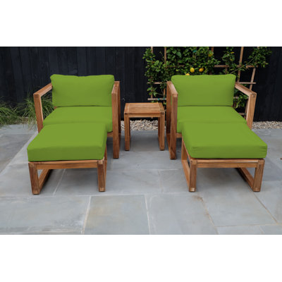 Venice Teak 5 Piece Chat Group With End Table