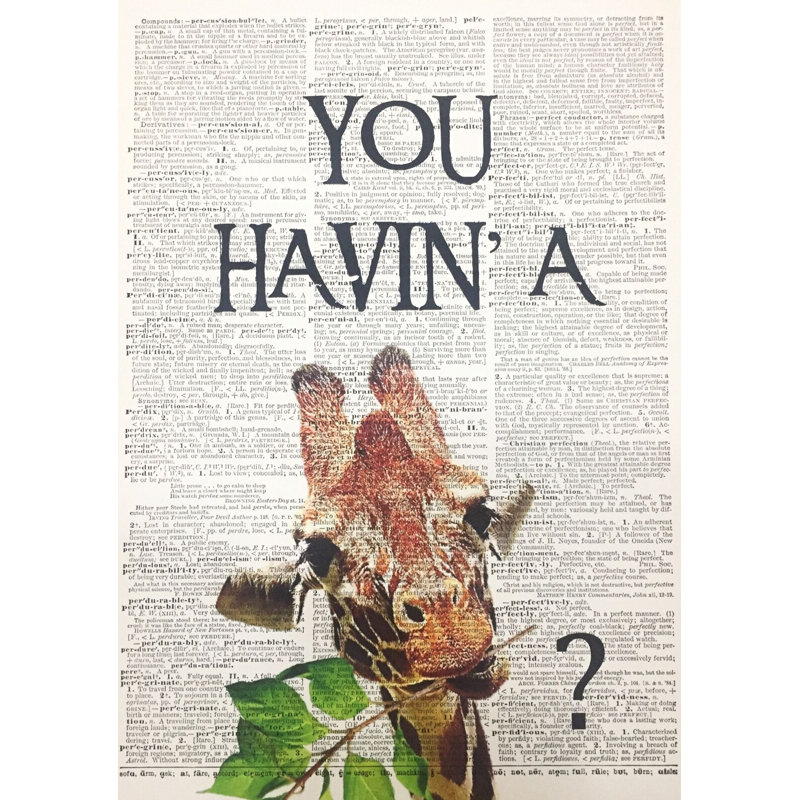 A3 Giraffe Dictionary Wall Art Print - Funny Giraffe Print - Animal Pun Funny Animal Quote Wall Art