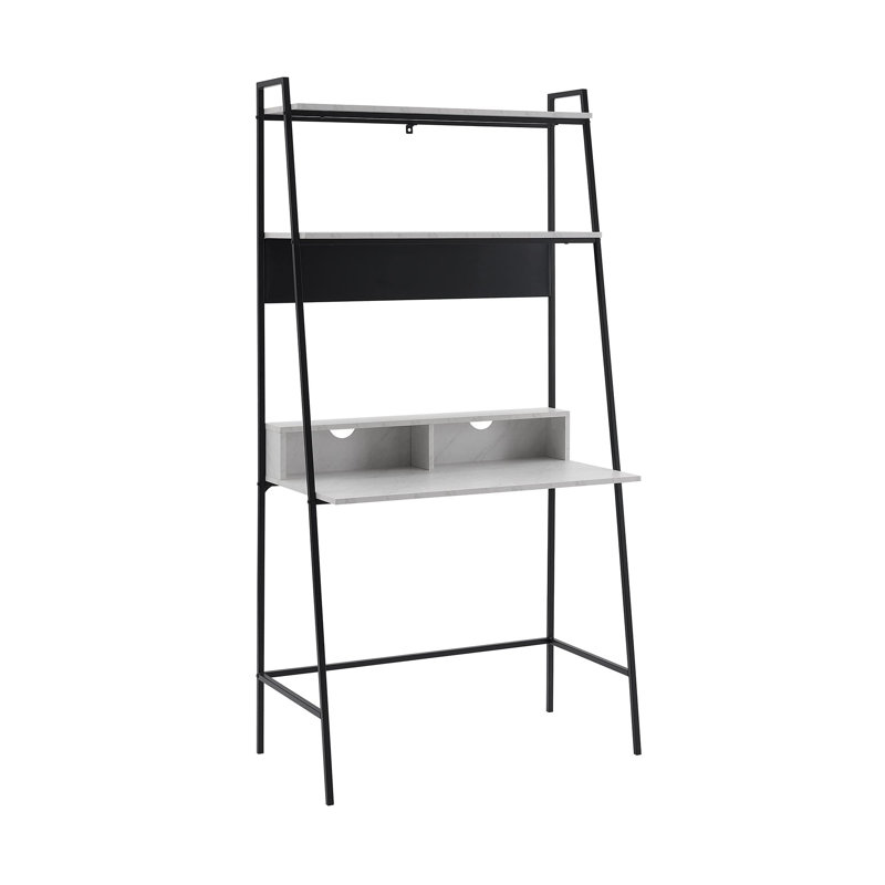 Ketan Leaning / Ladder Desk, Marble White