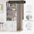 4-Tier Bookshelf, 71.4" Tall Industrial Bookcases with Doors, Floor Standing Display Storage Shelves for Office, Living Room, Bedroom, Kitchen-1679152391
